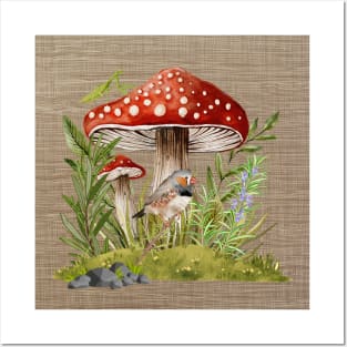 Mushroom in nature Posters and Art